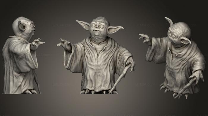 Figurines simple (Yoda, STKPR_0028) 3D models for cnc